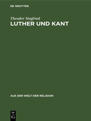 cover image of Luther und Kant